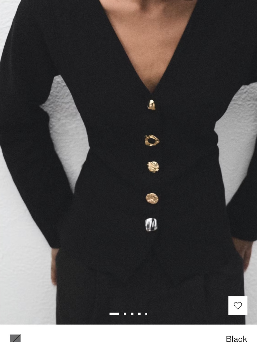 Mango Knitted Jacket with Jewel Buttons Small Size